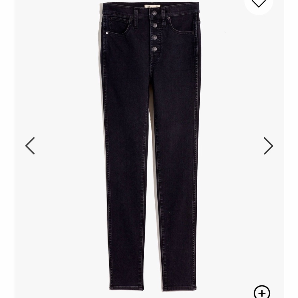 Madewell High Rise Button Front Skinny Jeans